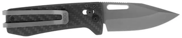 Alt view image 2 of 7 - SOG Ultra XR 2.8-Inch Titanium Nitride Coated CRYO CPM S35VN Blade Carbon Fiber Handle Lightweight Folding Knife with XR Lock and Pocket Clip
