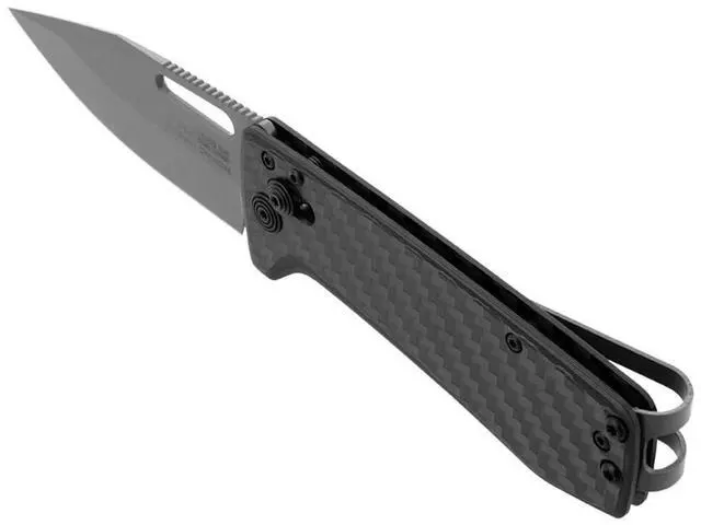 Alt view image 3 of 7 - SOG Ultra XR 2.8-Inch Titanium Nitride Coated CRYO CPM S35VN Blade Carbon Fiber Handle Lightweight Folding Knife with XR Lock and Pocket Clip