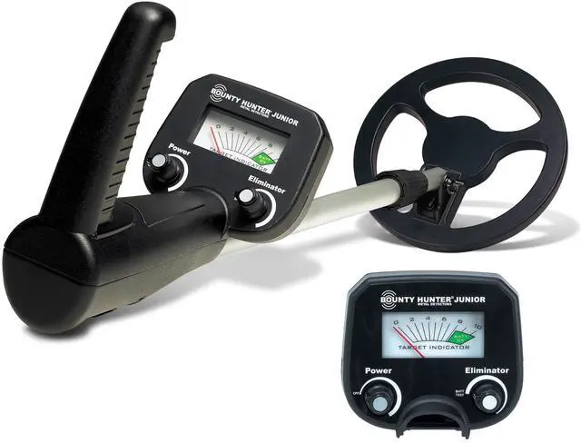 Alt view image 4 of 7 - Bounty Hunter Junior Lightweight Metal Detector with 6.5-Inch Weather Resistant Coil, Ergonomic Design, and Comfortable Handle for Children (Black)