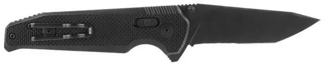 Alt view image 2 of 6 - SOG Vision XR 3.36-Inch Tanto Partially Serrated CTS XHP B Blade G10 Handle Folding Knife with XR Locking Mechanism (Black)