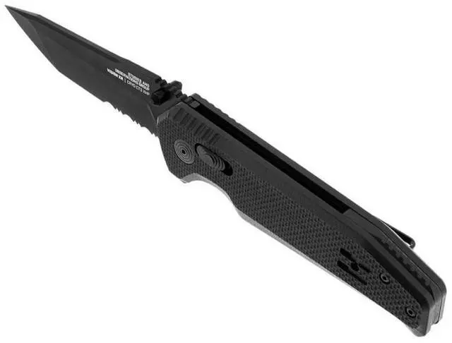 Alt view image 3 of 6 - SOG Vision XR 3.36-Inch Tanto Partially Serrated CTS XHP B Blade G10 Handle Folding Knife with XR Locking Mechanism (Black)