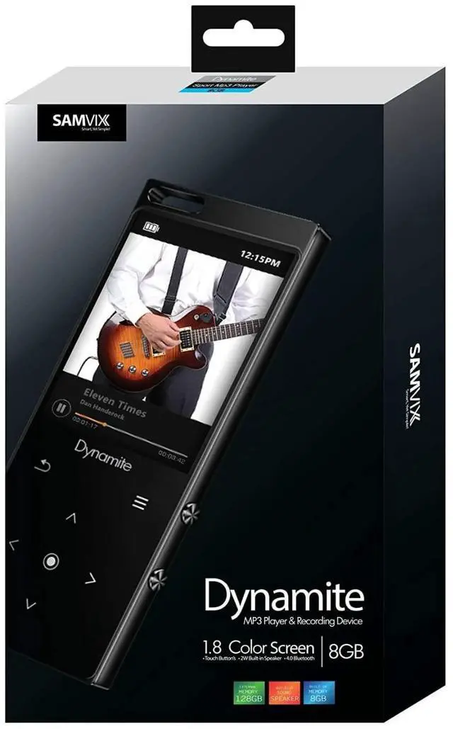Alt view image 2 of 6 - Samvix Dynamite MP3 Player (Silver)