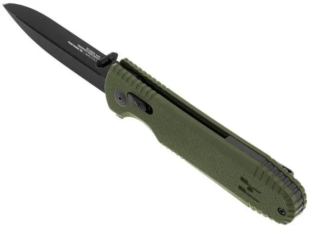 Alt view image 3 of 7 - SOG Pentagon XR 3.60-Inch CRYO CTS XHP Stainless Steel Blade Ultra-Grip OD-Green G10 Handle Easy to Carry Folding Knife with XR Lock and Pocket Clip