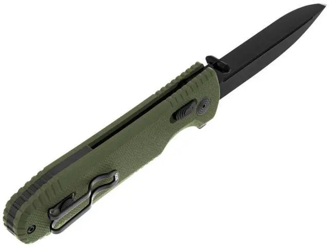 Alt view image 4 of 7 - SOG Pentagon XR 3.60-Inch CRYO CTS XHP Stainless Steel Blade Ultra-Grip OD-Green G10 Handle Easy to Carry Folding Knife with XR Lock and Pocket Clip