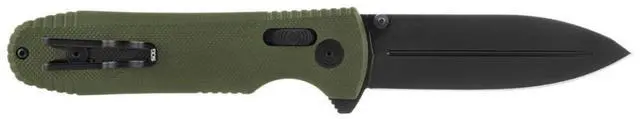 Alt view image 2 of 7 - SOG Pentagon XR 3.60-Inch CRYO CTS XHP Stainless Steel Blade Ultra-Grip OD-Green G10 Handle Easy to Carry Folding Knife with XR Lock and Pocket Clip