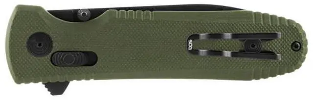 Alt view image 6 of 7 - SOG Pentagon XR 3.60-Inch CRYO CTS XHP Stainless Steel Blade Ultra-Grip OD-Green G10 Handle Easy to Carry Folding Knife with XR Lock and Pocket Clip