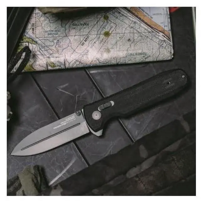 Alt view image 6 of 7 - SOG Pentagon XR LTE 3.6-Inch CRYO CTS XHP Steel Blade G10 Handle Single-Handed Opening Lightweight Folding Knife with XR Lock and Pocket Clip (Black)