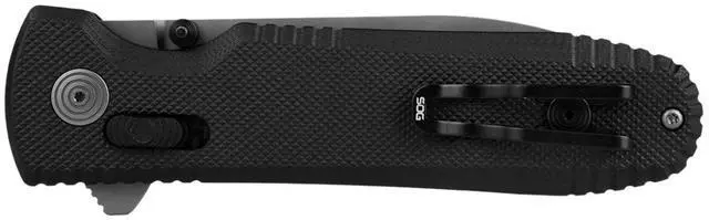 Alt view image 5 of 7 - SOG Pentagon XR LTE 3.6-Inch CRYO CTS XHP Steel Blade G10 Handle Single-Handed Opening Lightweight Folding Knife with XR Lock and Pocket Clip (Black)