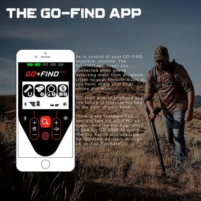 Alt view image 13 of 14 - Minelab GO-FIND 44 Metal Detector with PRO-FIND 15 Pinpointer & Holster