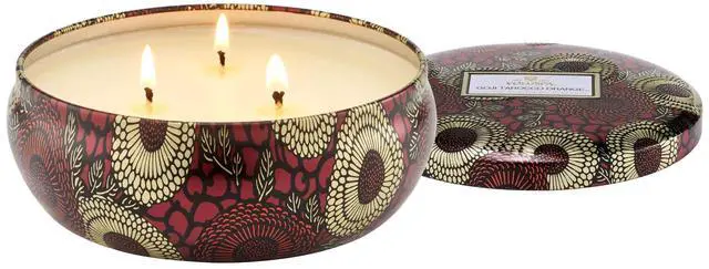 Alt view image 4 of 9 - Voluspa Goji Tarocco Orange Candle | 3 Wick Tin | 12 Oz. | All Natural Wicks And Coconut Wax For Clean Burning