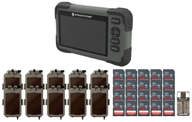 Main image of Stealth Cam Adjustable Multi-Pivot Mounting Post for Trail Camera (10-Pack) Bundle with SD Card Reader-Viewer (10-Pack), 32GB Ultra SDHC UHS-I Memory Card (20-Pack), and USB Card Reader (41 Items)