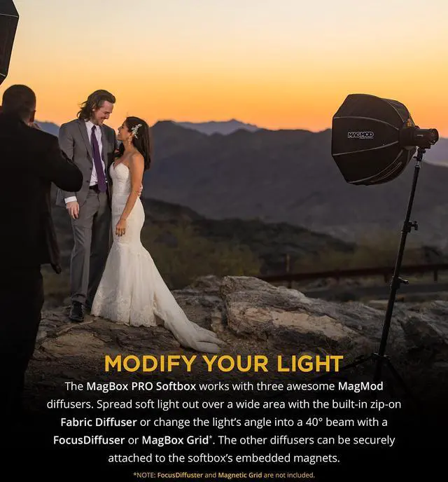 Alt view image 4 of 14 - MagMod MagBox PRO 24"" Octa Softbox with Integrated Gel Slot and Storage Pocket for Fabric Diffuser | Compatible with Speedlight Flashes and Strobes