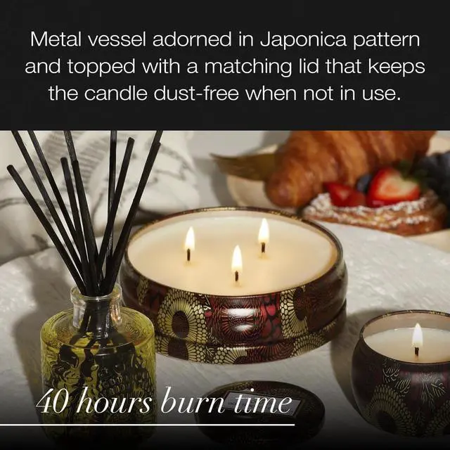 Alt view image 8 of 9 - Voluspa Goji Tarocco Orange Candle | 3 Wick Tin | 12 Oz. | All Natural Wicks And Coconut Wax For Clean Burning