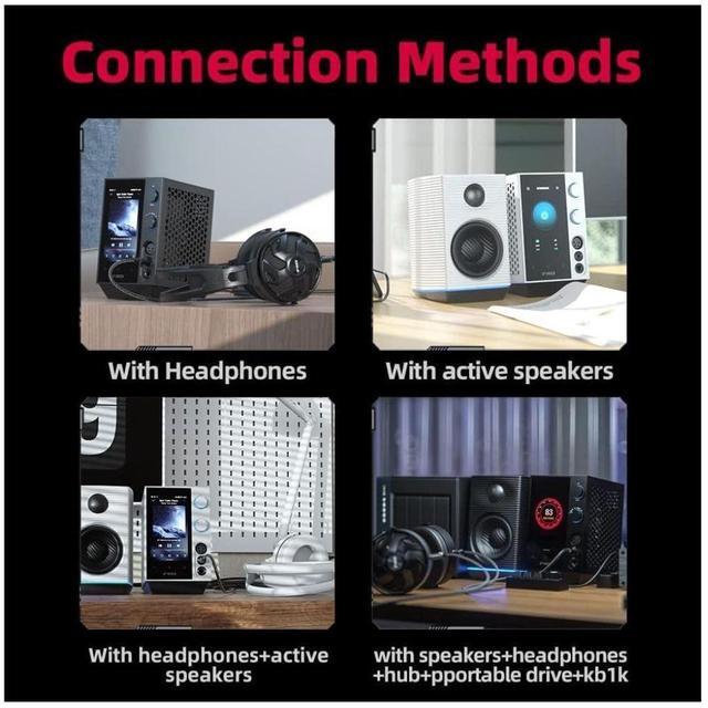 Alt view image 6 of 7 - Fiio R7 Snapdragon 660 Desktop Android 10 Hifi Streaming Music Player Amp/Dac Es9068As Chip/Thxaaa 788 Headphone Amplifier Bluetooth 5.0 Dsd512 Spotify/Tidal/Amazon Music Support (Black)
