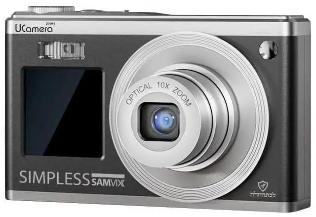 Main image of Samvix UCamera Zoom 5 with Video (Black) - Kosher Digital Camera 10x Optical Zoom and 4K Recording