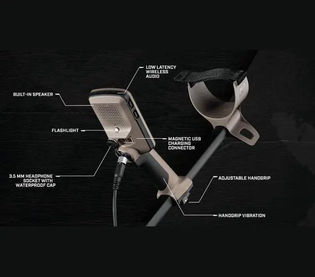 Alt view image 7 of 7 - Minelab X-Terra Elite Expedition Pack with Detector, Additional Twine, and Wireless Headphones Bundle with Minelab PRO-FIND 40 Pinpointer with 5-Level Sensitivity Adjustment (2 Items)