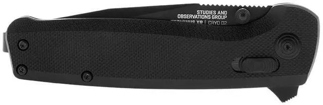 Alt view image 5 of 6 - SOG Terminus XR G10 Rugged EDC Ambidextrous Folding Pocket Knife with 2.95-Inch D2 Steel Blade, G10 Handle, Straight Edge and Clip Point Shape (Black)