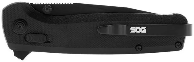 Alt view image 6 of 6 - SOG Terminus XR G10 Rugged EDC Ambidextrous Folding Pocket Knife with 2.95-Inch D2 Steel Blade, G10 Handle, Straight Edge and Clip Point Shape (Black)