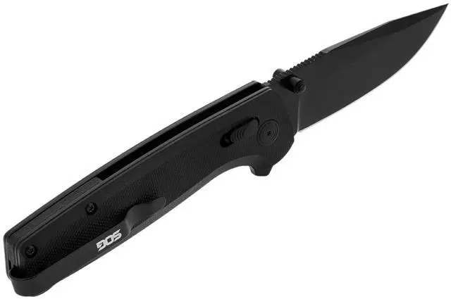 Alt view image 4 of 7 - SOG Terminus XR G10 Folding Pocket Knife with D2 Steel Blade and Reversible Clip Black Handle