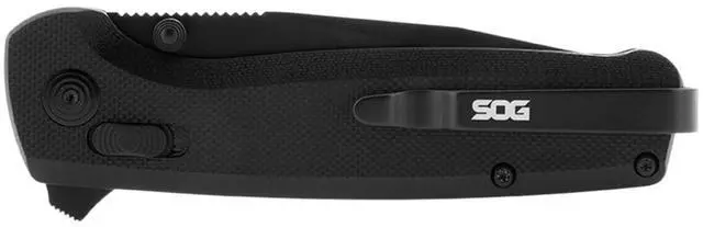Alt view image 6 of 7 - SOG Terminus XR G10 Folding Pocket Knife with D2 Steel Blade and Reversible Clip Black Handle