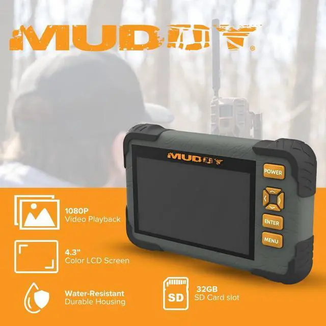 Alt view image 5 of 7 - Muddy SD Card Reader or Viewer with 4.3 Inch LCD Screen Bundle with 32GB Ultra SDHC UHS-I Memory Card (2-Pack) and All-In-One High-Speed Card Reader (4 Items)