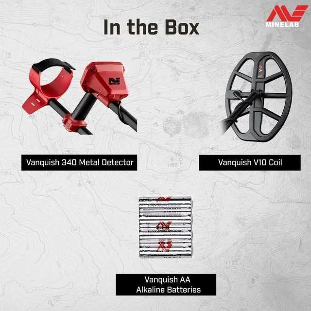 Alt view image 19 of 20 - Minelab VANQUISH 340 Metal Detector, 10x7" Double-D Coil, Multi-IQ VLF Frequency