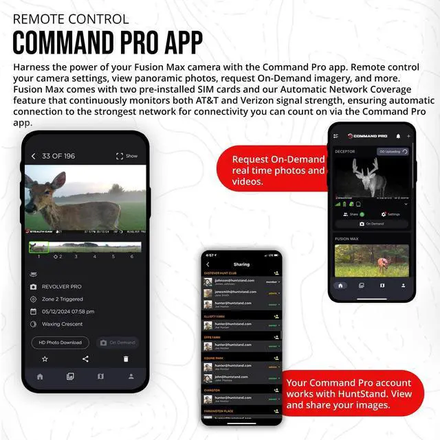 Alt view image 5 of 7 - Stealth Cam 36MP Fusion Max Cellular Trail Camera with 80 Feet Detection Range (2-Pack) Bundle with Battery Pack, Solar Panel, and Cable (2-Pack), 32GB Memory Card (2-Pack), and Card Reader (7 Items)