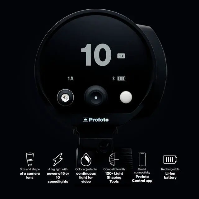 Alt view image 3 of 7 - Profoto TeleZoom Reflector White for Protruded and Flat-Fronted Lights with Adjustable Zoom Bundle with B10X Off-Camera Flash and Continuous Light (2 Items)
