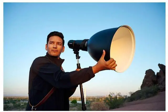 Alt view image 6 of 7 - Profoto TeleZoom Reflector White for Protruded and Flat-Fronted Lights with Adjustable Zoom Bundle with B10X Off-Camera Flash and Continuous Light (2 Items)