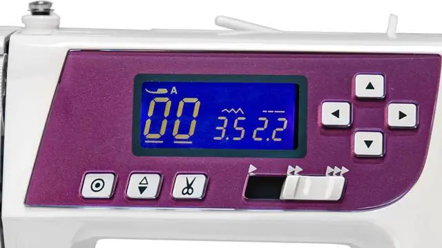 Alt view image 3 of 7 - Janome 3160QDC-G Sewing and Quilting Machine with 60 Stitches and 6 One-Step Buttonholes, Built-In Needle Threader, and Quilt Kit (White and Grapevine)