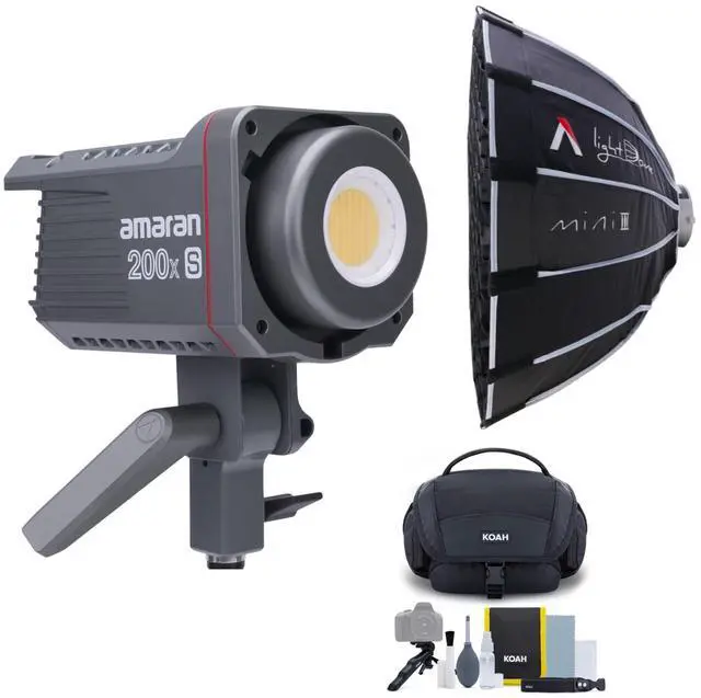 Main image of amaran COB 200x S Bi-Color LED Monolight Bundle with Light Dome Mini III and Accessory Kit (3 Items)