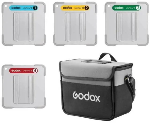 Alt view image 8 of 14 - Godox KNOWLED LiteFlow 15 Cine Light Reflector Panel Kit (6 x 6") #LITEFLOW15KIT