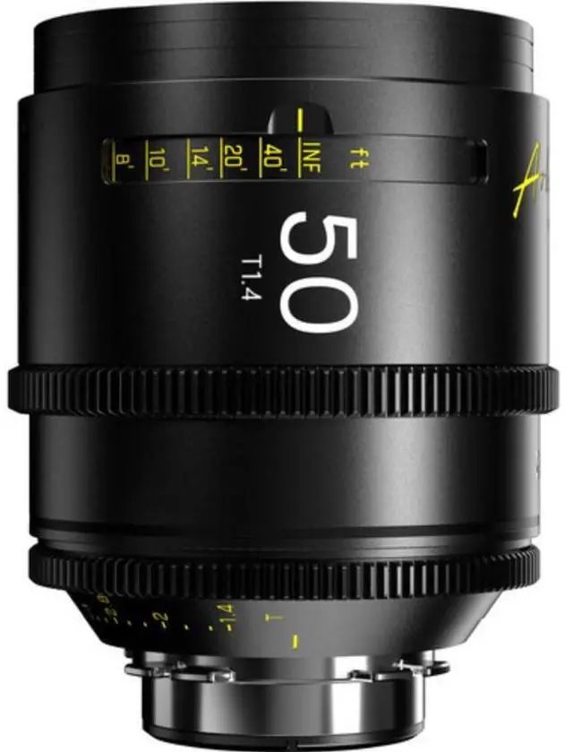 Alt view image 2 of 7 - DZOFilm Arles 50mm T1.4 PL Mount Prime Cine Lens with 95mm Front Diameter, 86mm Filter Size, and Vista Vision Sensors for High-End Cinematography (Black)