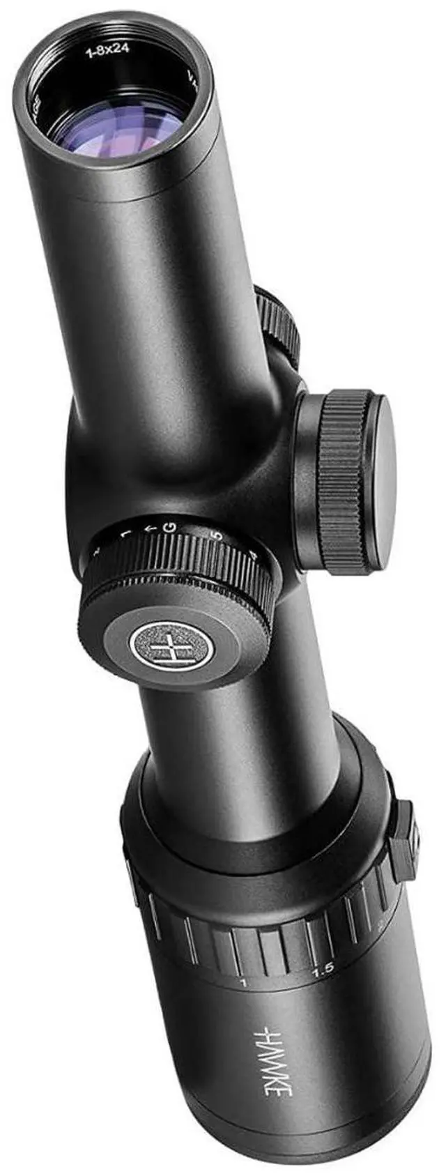 Alt view image 6 of 7 - Hawke Sport Optics Vantage 30 WA 1-8 x 24 Waterproof, Fogproof, and Shockproof Circle Dot Reticle Riflescope