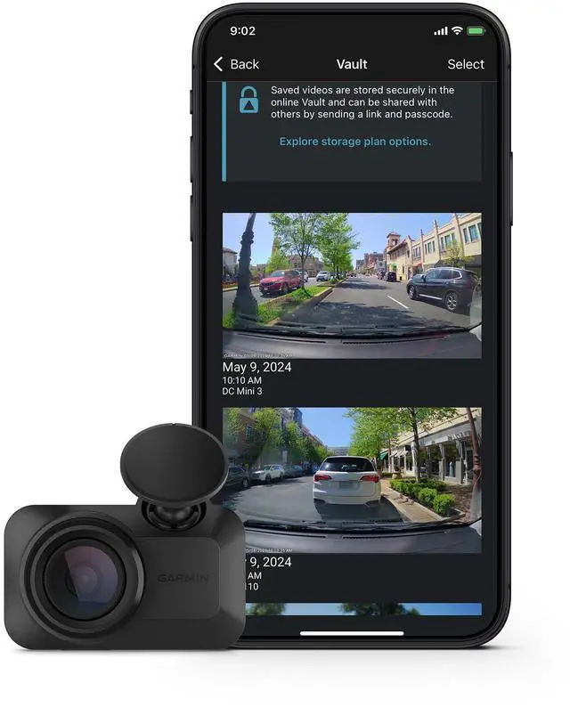 Alt view image 15 of 20 - Garmin Dash Cam Mini 3 Ultracompact 1080p Dash Cam with a 140-degree Field of View and built-in Clarity Polarizer 010-02