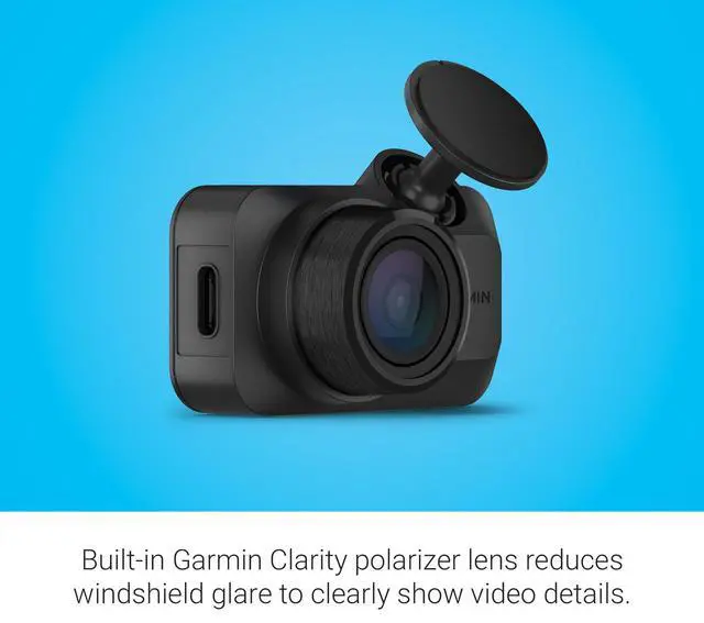 Alt view image 18 of 20 - Garmin Dash Cam Mini 3 Ultracompact 1080p Dash Cam with a 140-degree Field of View and built-in Clarity Polarizer 010-02