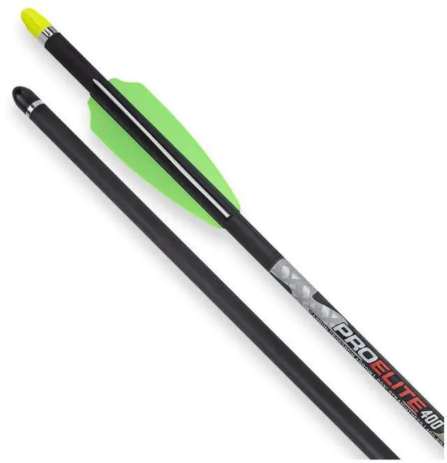Main image of TenPoint Non-Lighted Pro Elite 400 20-Inch Long 0.03-Inch 410-Grain Straight Carbon Crossbow Arrows with Alpha-Nock HP (Black, 3-Pack)