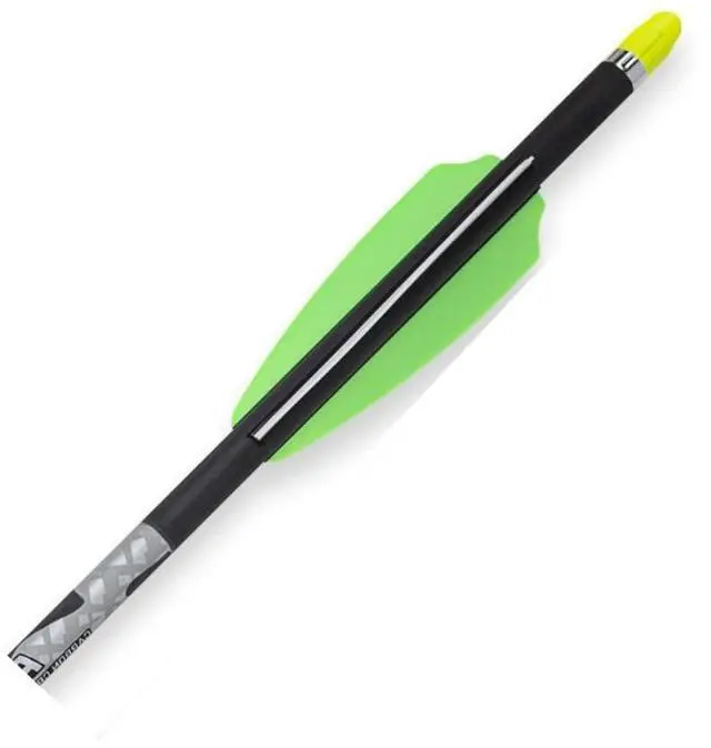 Alt view image 3 of 6 - TenPoint Non-Lighted Pro Elite 400 20-Inch Long 0.03-Inch 410-Grain Straight Carbon Crossbow Arrows with Alpha-Nock HP (Black, 3-Pack)