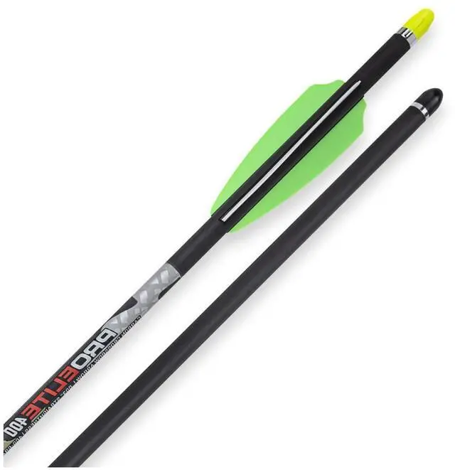 Alt view image 4 of 6 - TenPoint Non-Lighted Pro Elite 400 20-Inch Long 0.03-Inch 410-Grain Straight Carbon Crossbow Arrows with Alpha-Nock HP (Black, 3-Pack)