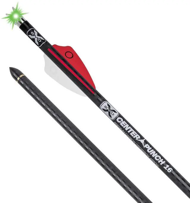 Alt view image 3 of 7 - TenPoint 16-Inch EVO-X Alpha-Blaze Lighted Carbon Crossbow Arrows (3-Pack)