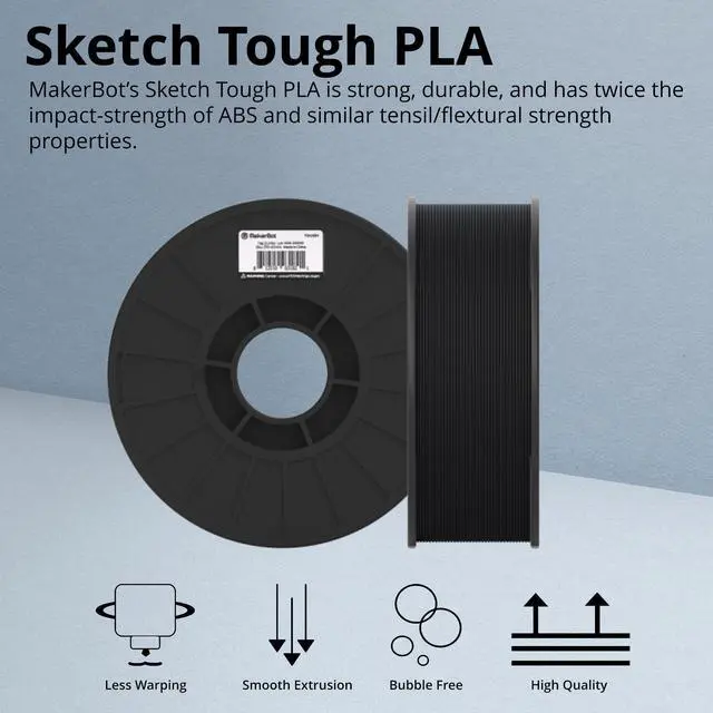 Alt view image 4 of 8 - MakerBot 3D Printer Tough PLA Filament 3750055A