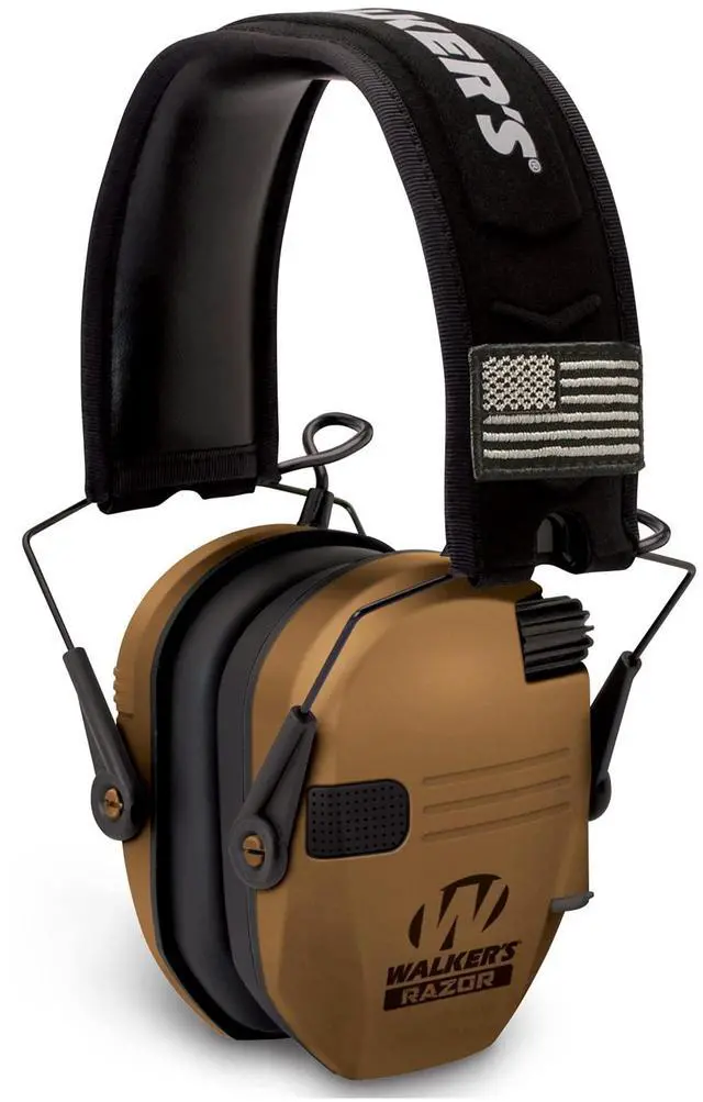 Main image of Walker's Razor Slim Electronic Muffs (Battle Brown)