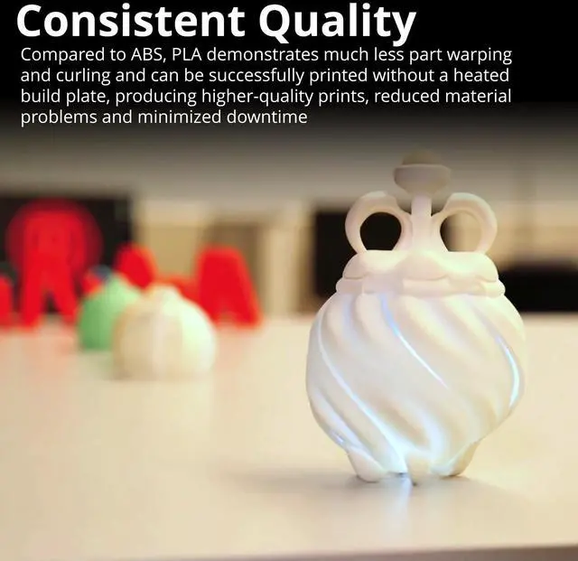 Alt view image 5 of 6 - MakerBot 375-0081A PLA Filament with Semi-Translucent Material for Sketch and Sketch Large 3D Printers (Translucent Crystal, 2.2 Lb)