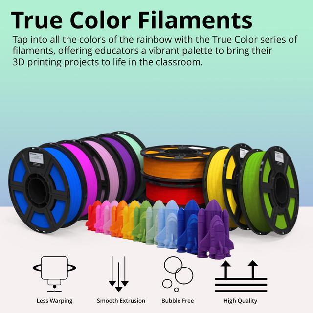 Alt view image 2 of 6 - MakerBot 375-0080A True Color Series PLA Filament for Sketch 3D and Sketch Large 3D Printers (True Purple, 2.2 Lb)