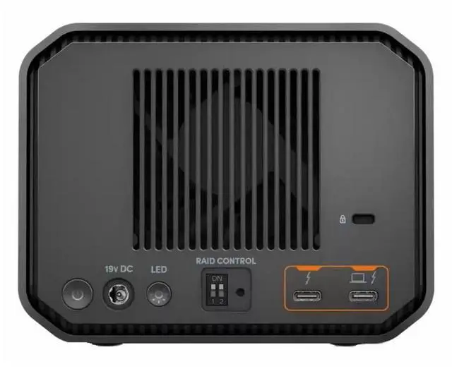 Alt view image 3 of 15 - SanDisk Professional G-Raid Project 2 Enterprise-Class Desktop Hard Drive with Thunderbolt 3 Interface, Pro-Blade SSD Mag Slot, and 510 MBPS Read Speed, 490 MBPS Write Speed (36TB, Space Gray)