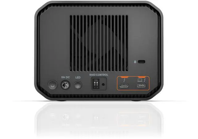 Alt view image 3 of 7 - SanDisk Professional G-Raid Project 2 Enterprise-Class Desktop Hard Drive with Thunderbolt 3 Interface, Pro-Blade SSD Mag Slot, 480MBPS Read and Write Speed (16TB, Space Gray)