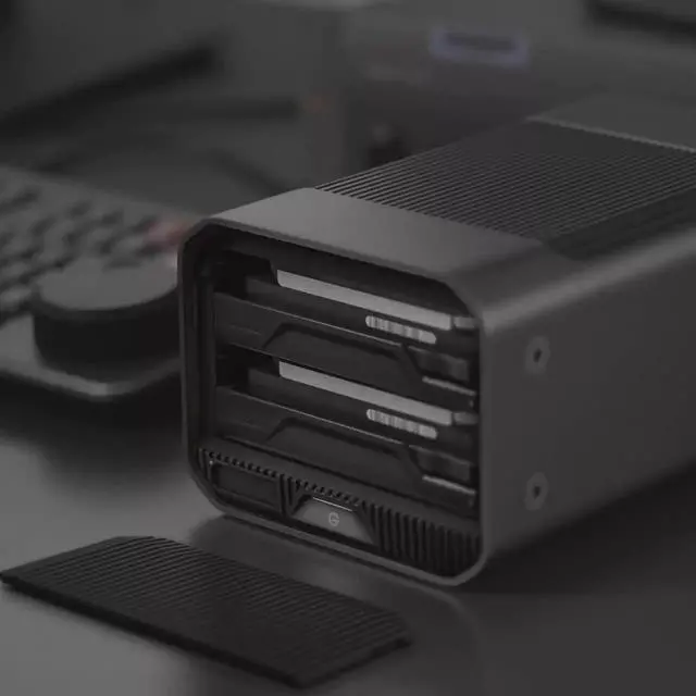 Alt view image 5 of 15 - SanDisk Professional G-Raid Project 2 Enterprise-Class Desktop Hard Drive with Thunderbolt 3 Interface, Pro-Blade SSD Mag Slot, and 510 MBPS Read Speed, 490 MBPS Write Speed (36TB, Space Gray)