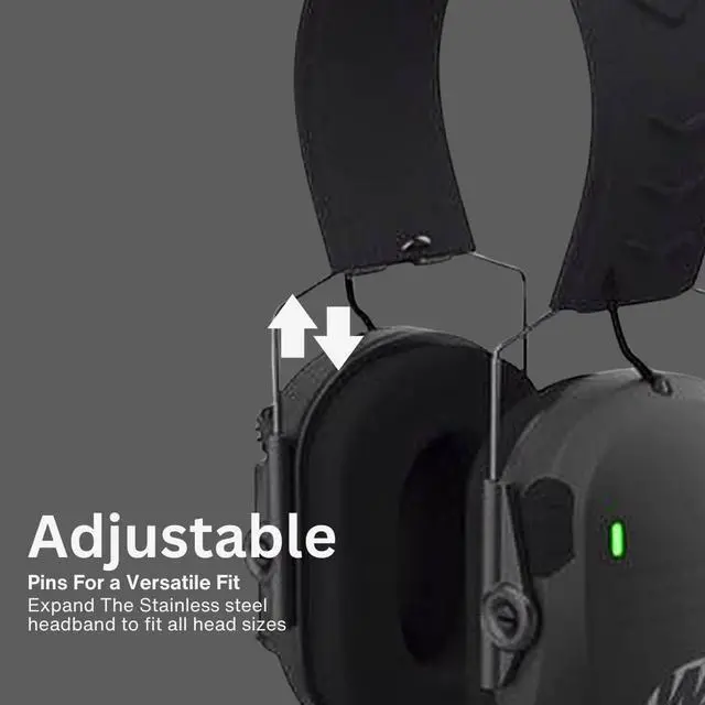 Alt view image 3 of 7 - Walker's Razor Rechargeable Black Muff with Hearing Protection Black Case Bundle