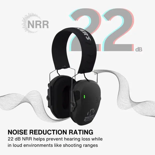 Alt view image 5 of 7 - Walker's Razor Rechargeable Black Muff with Hearing Protection Black Case Bundle