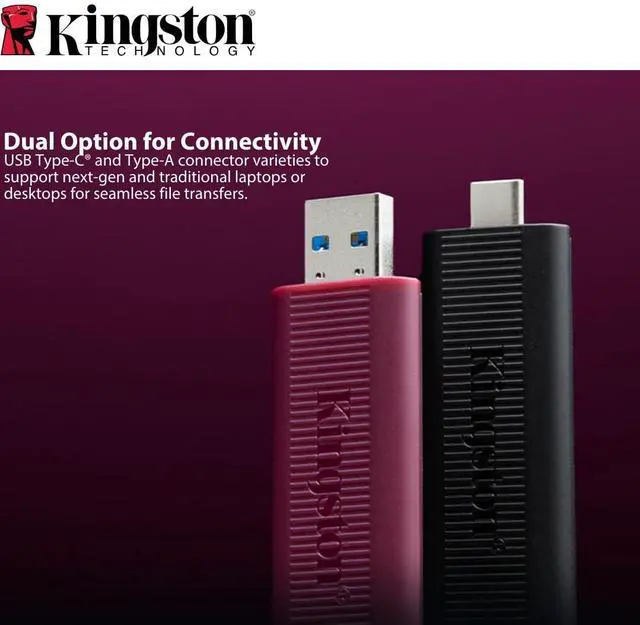 Alt view image 4 of 7 - Kingston DataTraveler Max Type-A 256GB High-Performance USB Flash Drive (2-Pack) Bundle with Focus Camera Premium Stainless Steel Keychain Rings (3 Items)